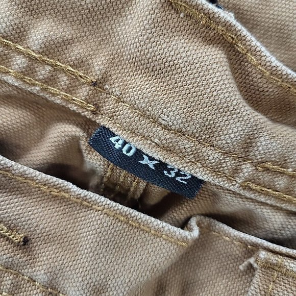 Most Wanted Work Pants Mens 40 X 32 Rugged Carpenter Trousers Brown - Picture 14 of 16